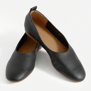 Everlane Black Leather Flats